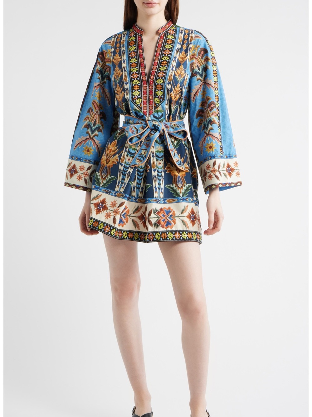 FARM Rio | Embroidered Tapestry Mini Dress (NWT) - Picture 4 of 13